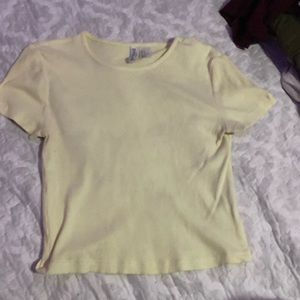 Yellow crop top